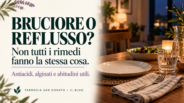 Bruciore e reflusso: antiacidi, alginati e gastroprotettori non sono la stessa cosa