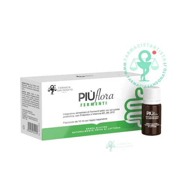 FSD Più Flora Integratore con Fermenti Lattici 10 Flaconcini