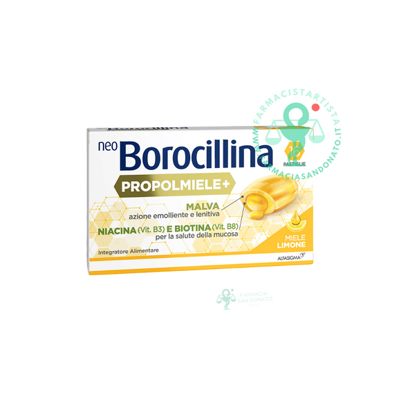 neoBorocillina PROPOLMIELE+ MIELE LIMONE 16 pastiglie