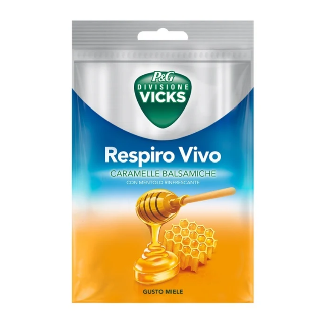 Vicks Respiro Vivo Caramelle Balsamiche al Miele 72 g