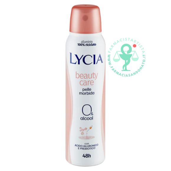 Lycia beauty care deo spray con Acido Ialuronico e Prebiotico 150 ml