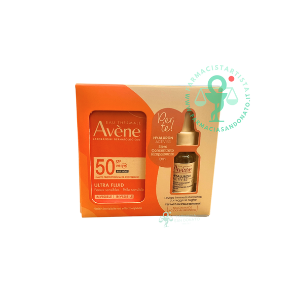 Avene sol ultra50+50ml+Ac Ialutonico Activ B3 Omaggio