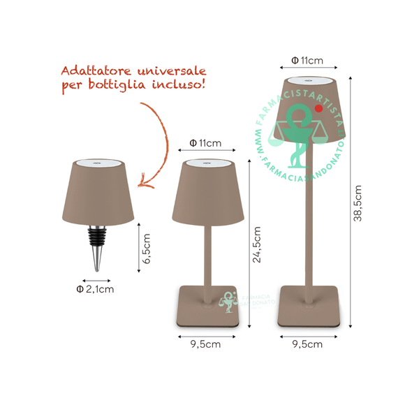 T-tex The Steel Lamp 3 In 1 Tortora