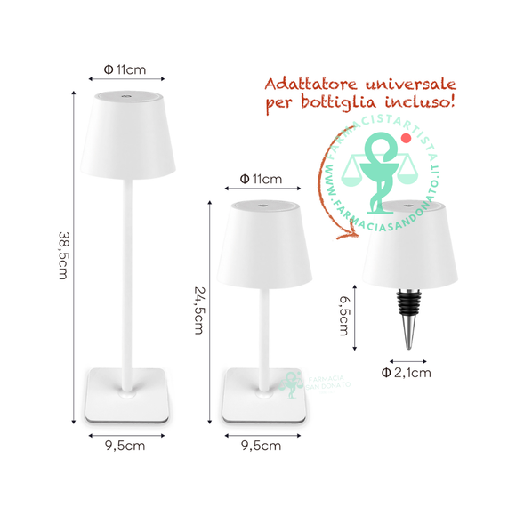 T-tex The Steel Lamp 3 In 1 Bianco