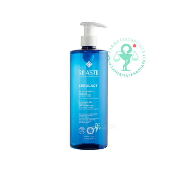 Rilastil Xerolact Gel Detergente Schiumogeno Viso per Pelle Secca 1000ml