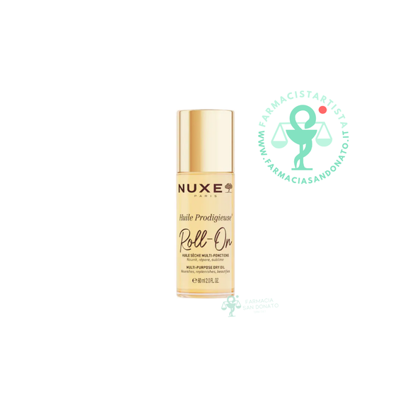 Nuxe Huile Prodigieuse Roll On 60 ml - Olio secco viso corpo e capelli
