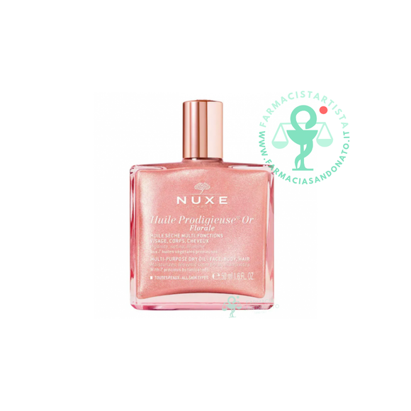 Nuxe Huile Prodigieuse Floral Or - Olio secco viso corpo e capelli illuminante oro rosa 50 ml