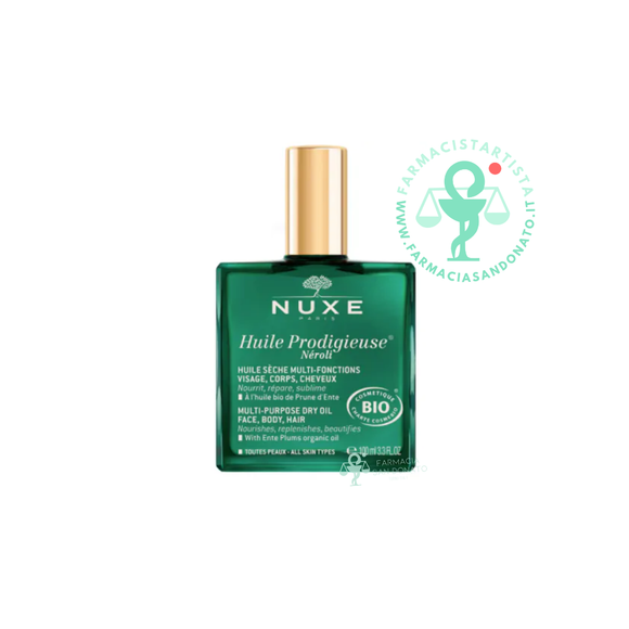 Nuxe Huile Prodigieuse Neroli 100 ml - Olio secco bio viso. corpo e capelli