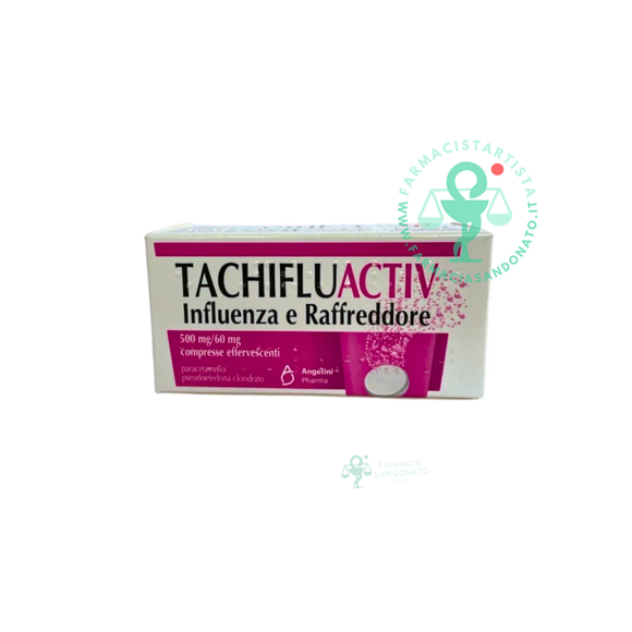Tachifluactiv Influenza e Raffreddore 10 Compresse Effervescenti 500mg + 60mg
