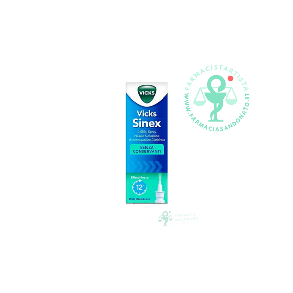 VICKS Sinex Spray Nasale Soluzione 10 ml Senza Conservanti Ossimetazolina Cloridrato