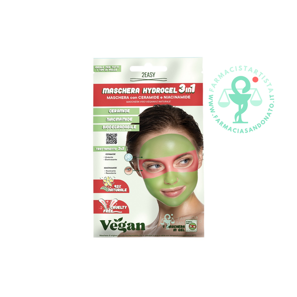 2EASY HYDROGEL MASK LENITIVA E ANTIOSSIDANTE VERDE