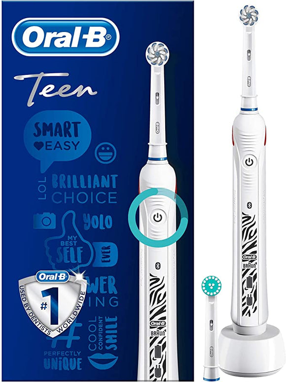 Oral-B Spazzolino Elettrico Ricaricabile SmartSeries Teen Sensi Ultrathin per Teenager Bianco