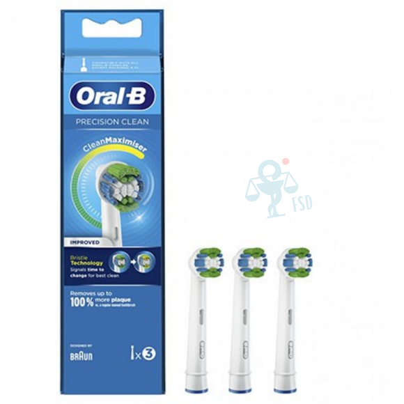 Oral-B CrossAction Testine con Tecnologia CleanMaximiser, Confezione da 3 Pezzi