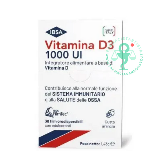 Ibsa Vitamina D3 1000UI 30 Film Orodispersibili