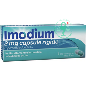 Imodium Loperamide Cloridrato 2mg antidiarroico 8 capsule rigide