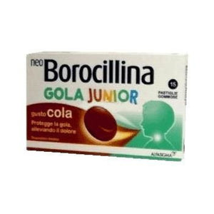 NeoBorocillina Gola Junion gusto cola protegge la gola 15 pastiglie gommose