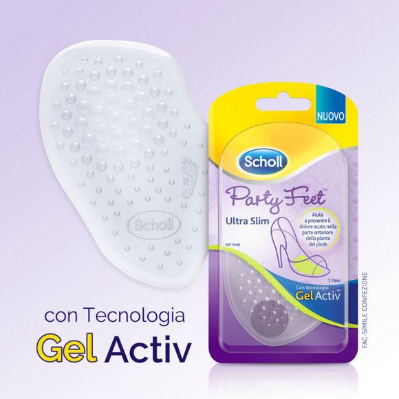 Scholl Party Feet Ultra Slim Cuscinetto Gel Plantare Paio